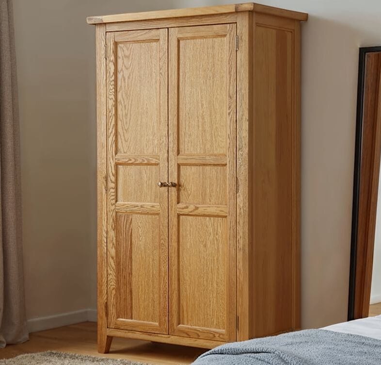Original Vancouver Solid Oak Double Wardrobe